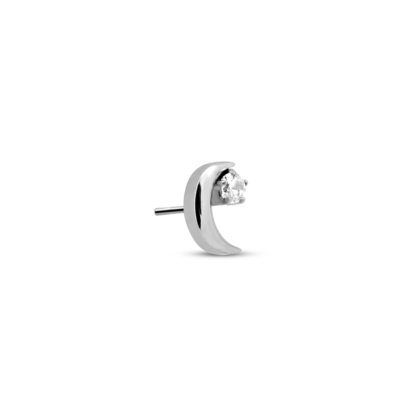 Trident Threadless Moonstar w Crystal Attachment