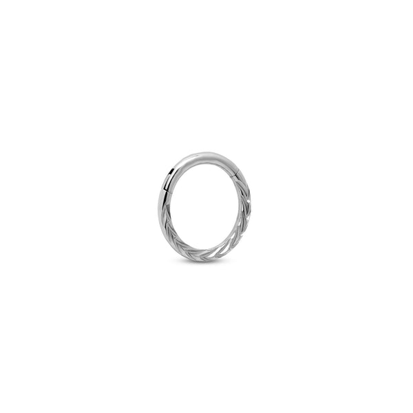 Trident Carved Hinged Ring