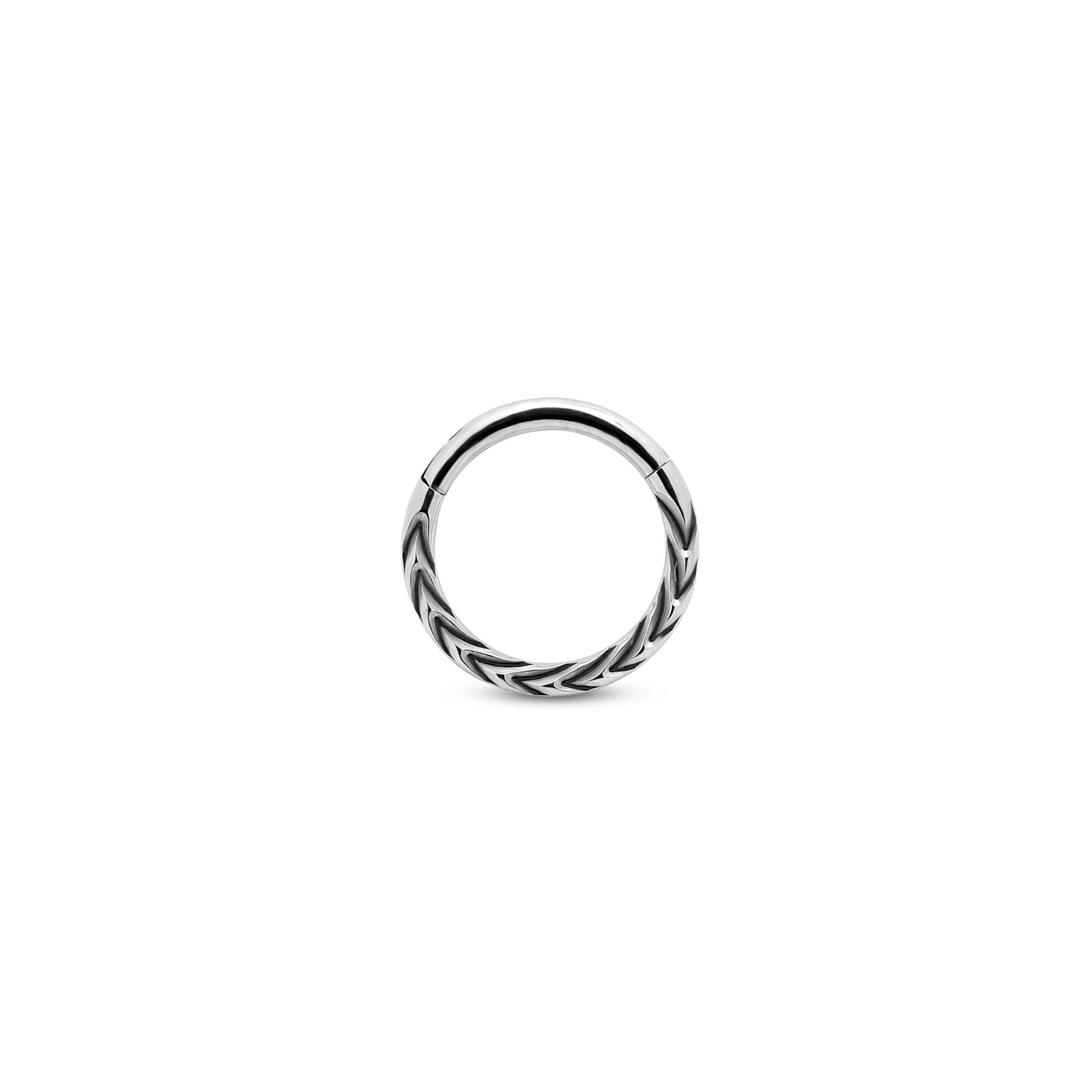 Trident Carved Hinged Ring