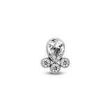 Trident Internally Threaded Jeweled Paw Cluster Attachment