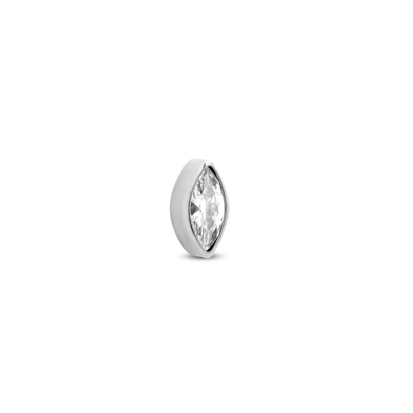 Trident Titanium Internally Threaded Jeweled Oval Attachment