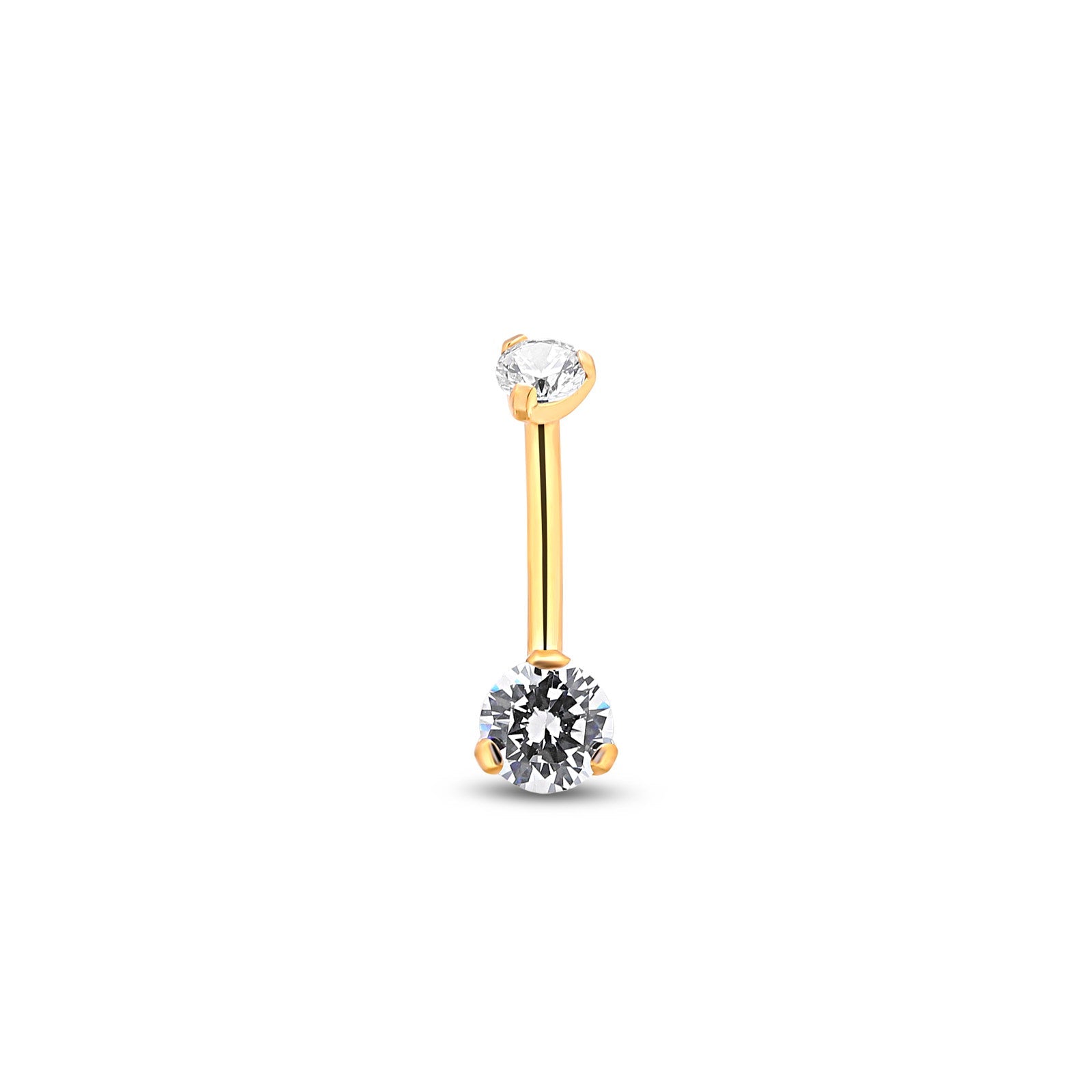 Trident 24KT Gold PVD Titanium Prong Set - Mini Navel