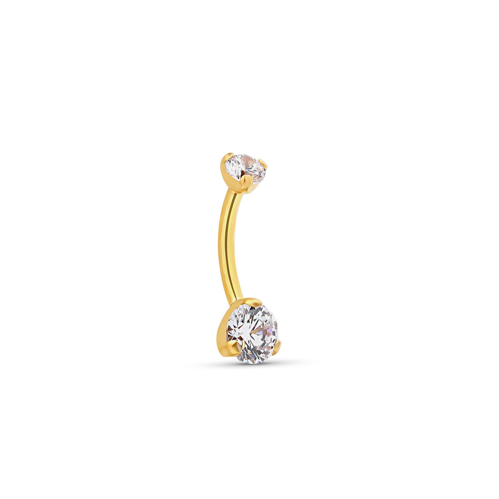 Trident 24KT Gold PVD Titanium Prong Set - Mini Navel