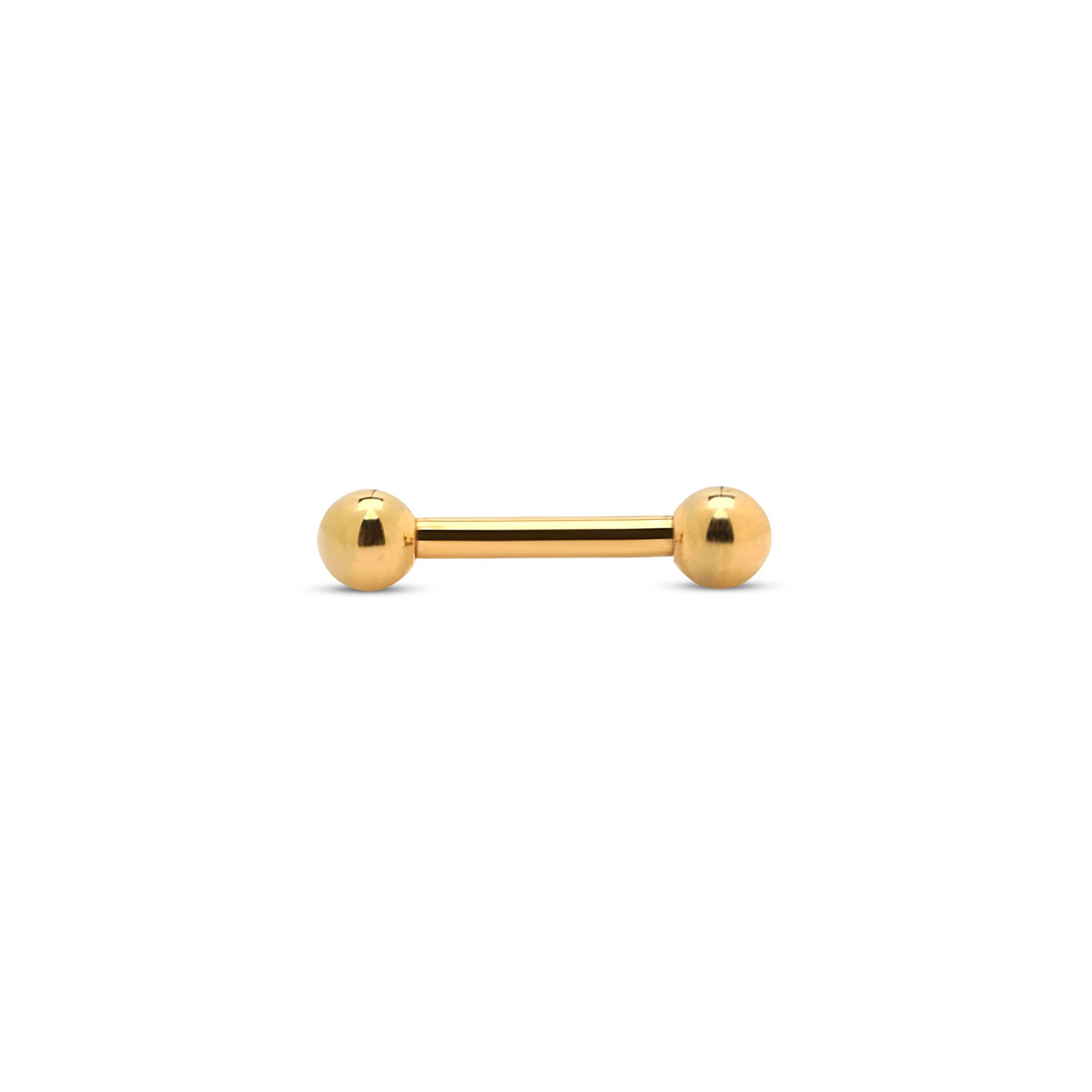 Trident 24kt Gold PVD Titanium Internally Threaded Straight Barbell