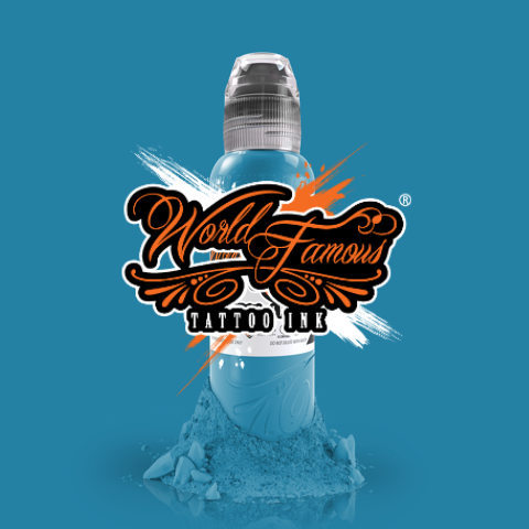 World Famous - Fountain Blue, 1oz - Tattoo Ink