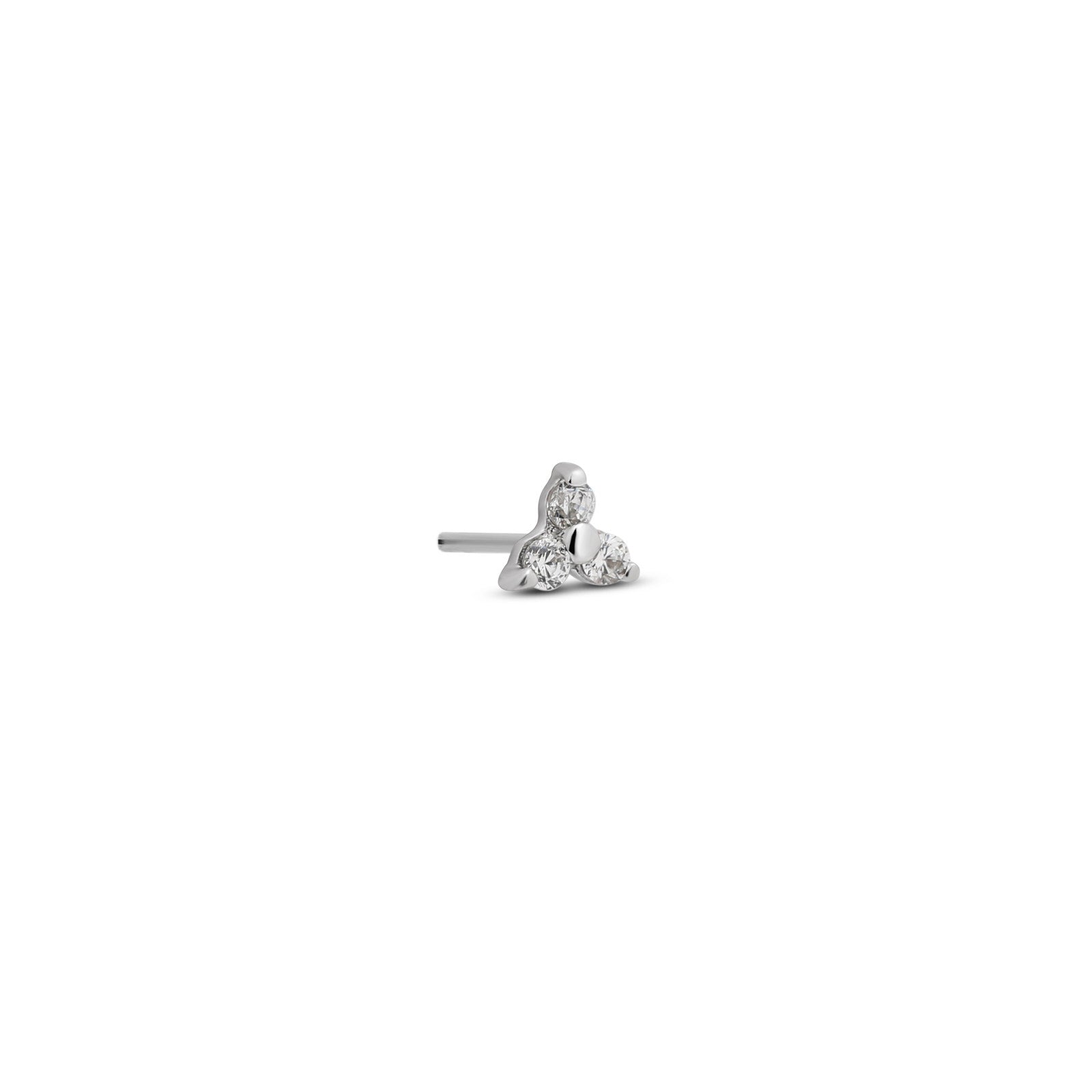 White 14kt Gold Threadless Trio