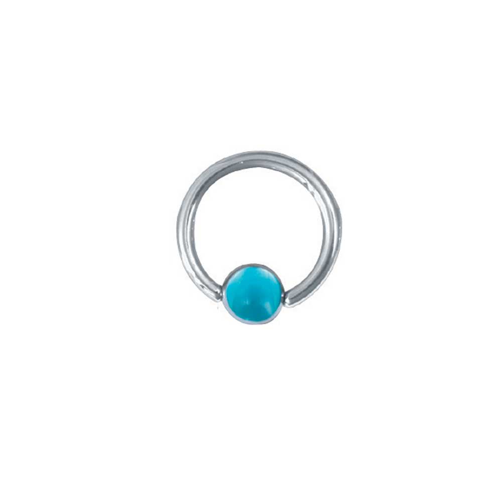 Captive Bead Ring w Stone 1.6m