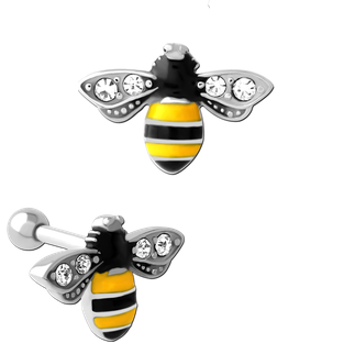 Surgical Steel Helix Jeweled Bee – American Body Art Pty Ltd - Tattoo ...