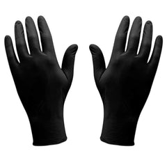 Black Powder Free Ultra Thin Nitrile Gloves Micro Textured