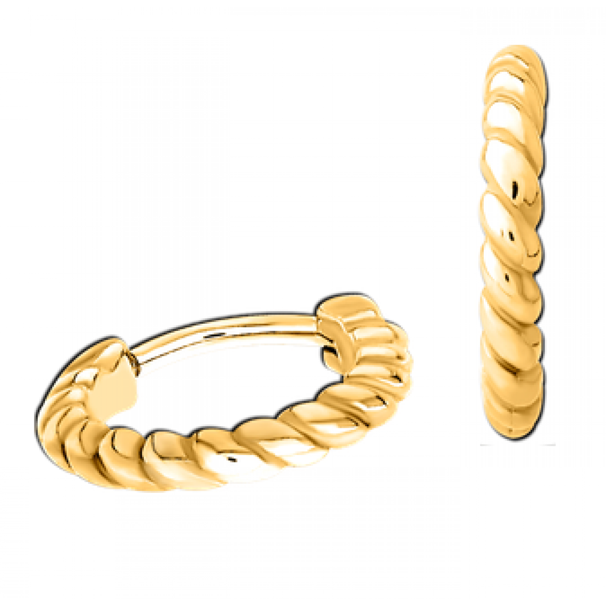 Gold PVD Hinged Segment Ring Carved 1.2mm x 8mm