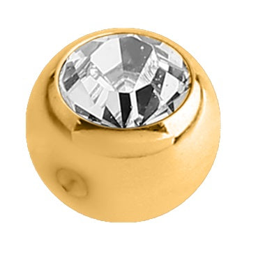 Gold PVD Jewelled Captive Ball