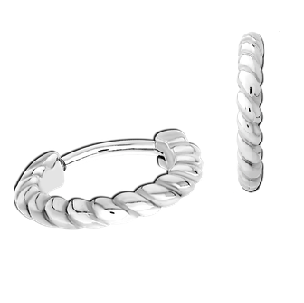 Steel Hinged Segment Ring Carved 1.2mm x 8mm