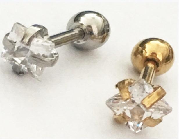 Squared Clawed Crystal Barbell