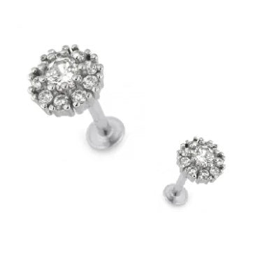 Tragus Jewelled Flower Labret