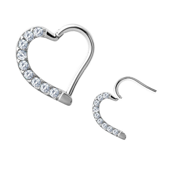 Hinged Heart with Gems