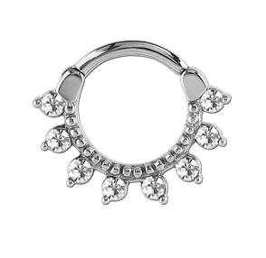 Steel 8 Jewelled Septum 1.2mm x 10mm