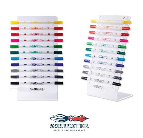 Squidster Skin Markers - SET 11 Colors + Eraser - Dasha Tattoo Supply