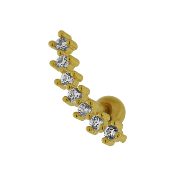 PVD Clawed 7 Jewelled Tragus