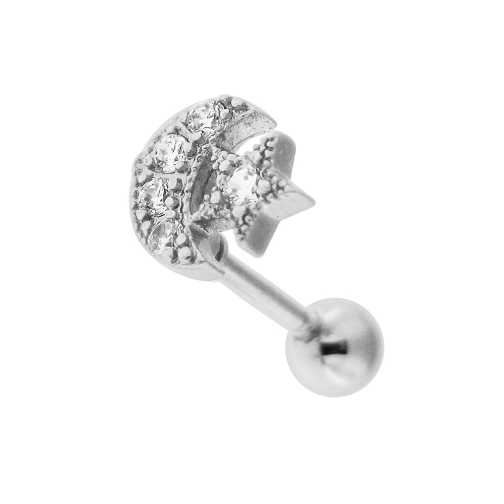 Surgical Steel Moon Tragus